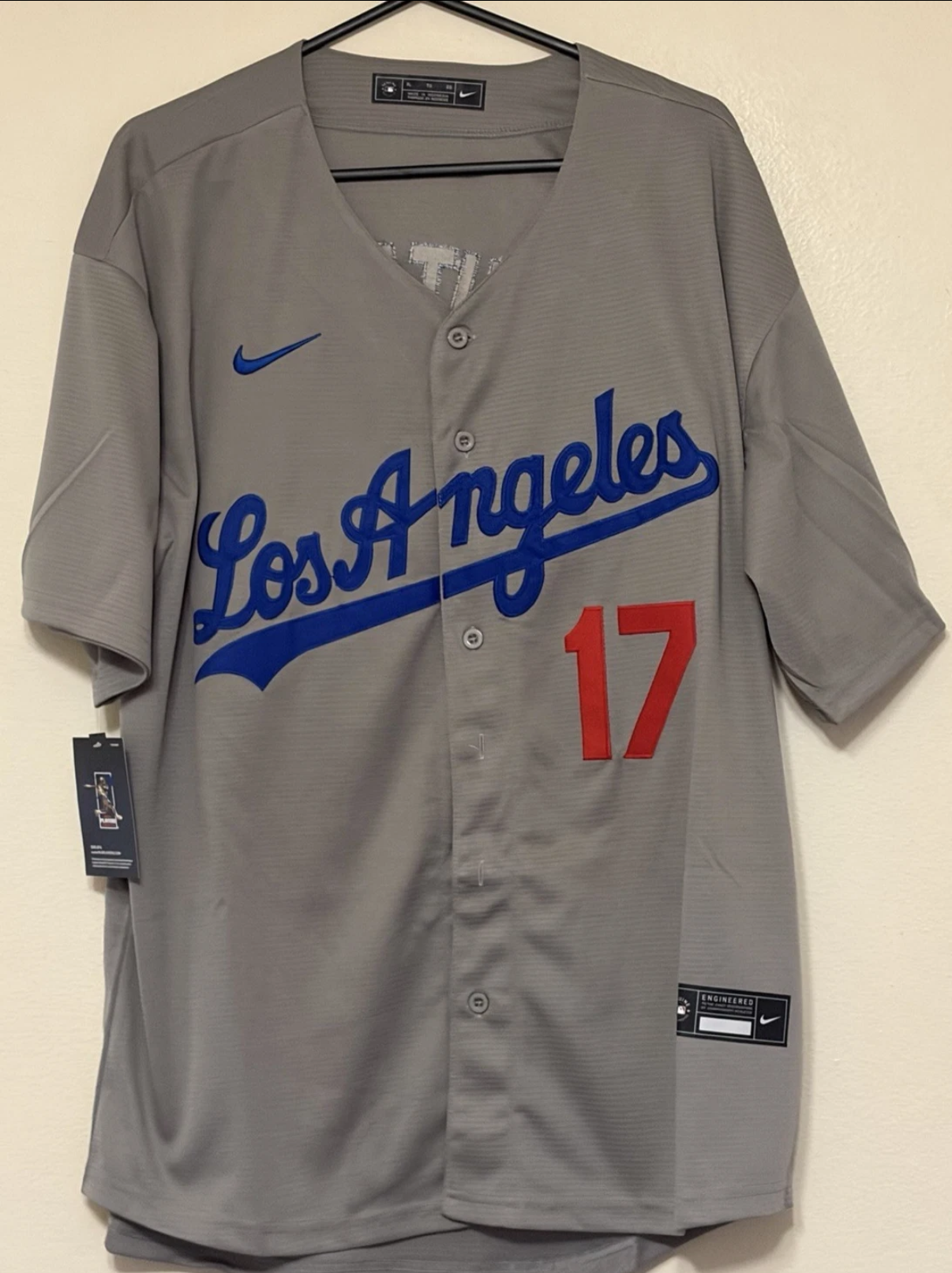 OHTANI GREY LA DODGERS BASEBALL JERSEY