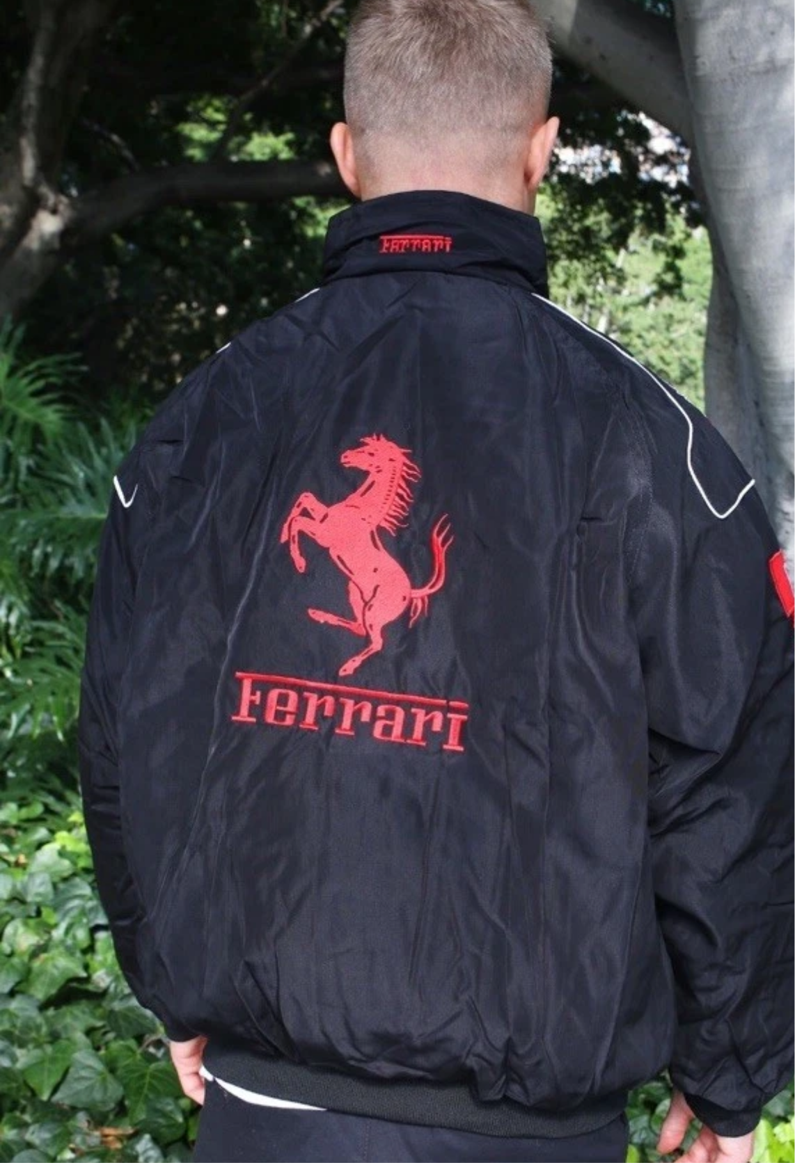 BLACK FERRARI WINTER RACING JACKET