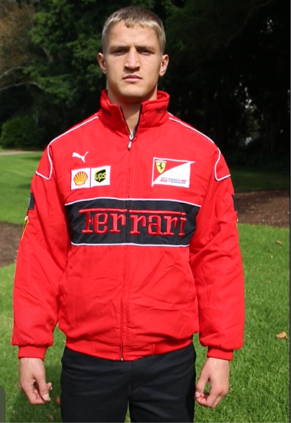 RED FERRARI PUMA WINTER RACING JACKET