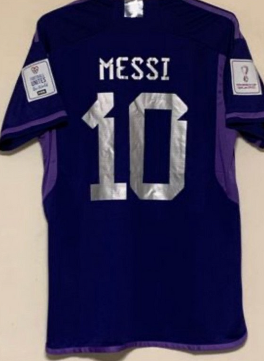 LIONEL MESSI ARGENTINA 2022 FIFA WORLD CUP AWAY JERSEY
