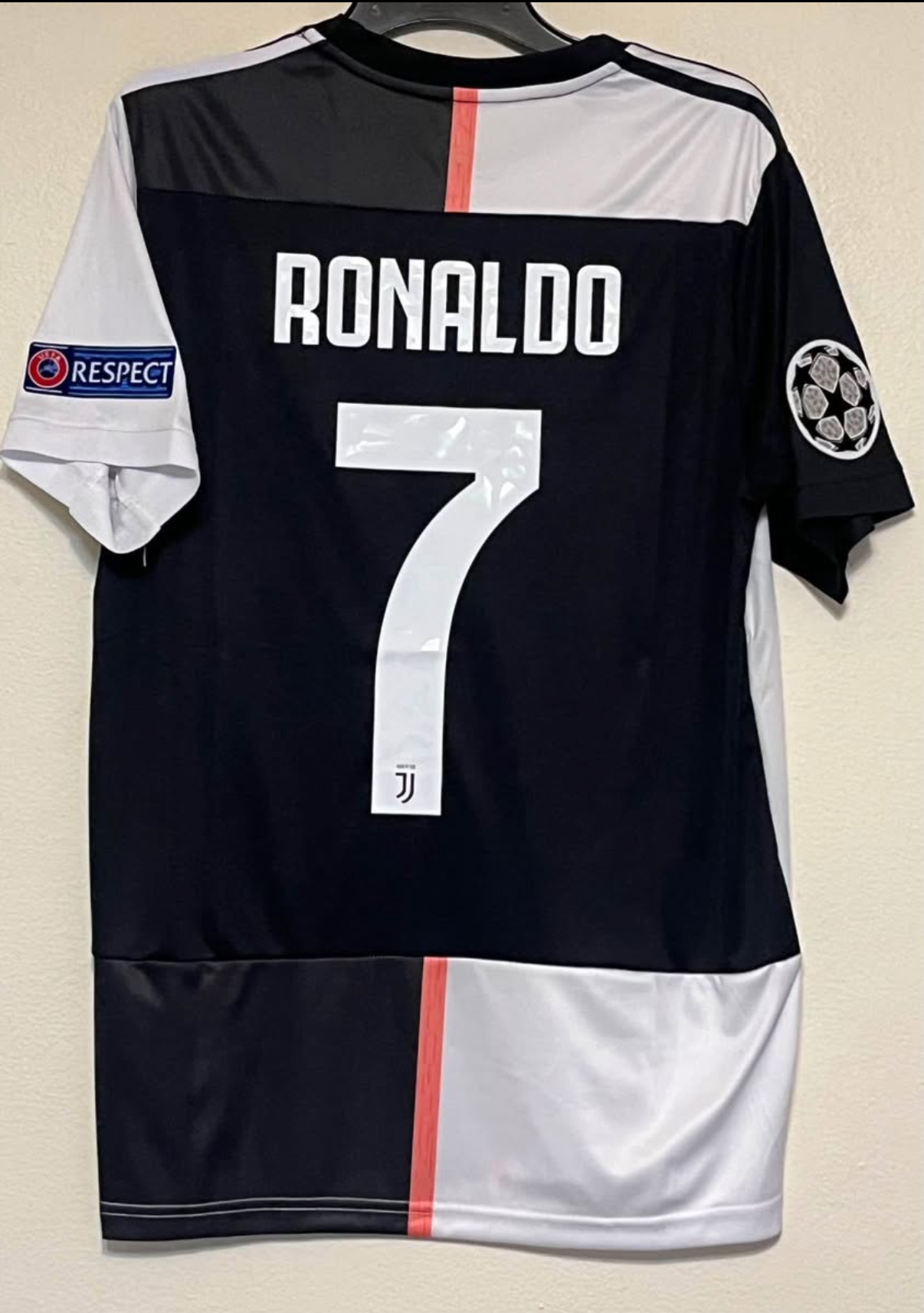 CRISTIANO RONALDO JUVENTUS CHAMPIONS LEAGUE JERSEY