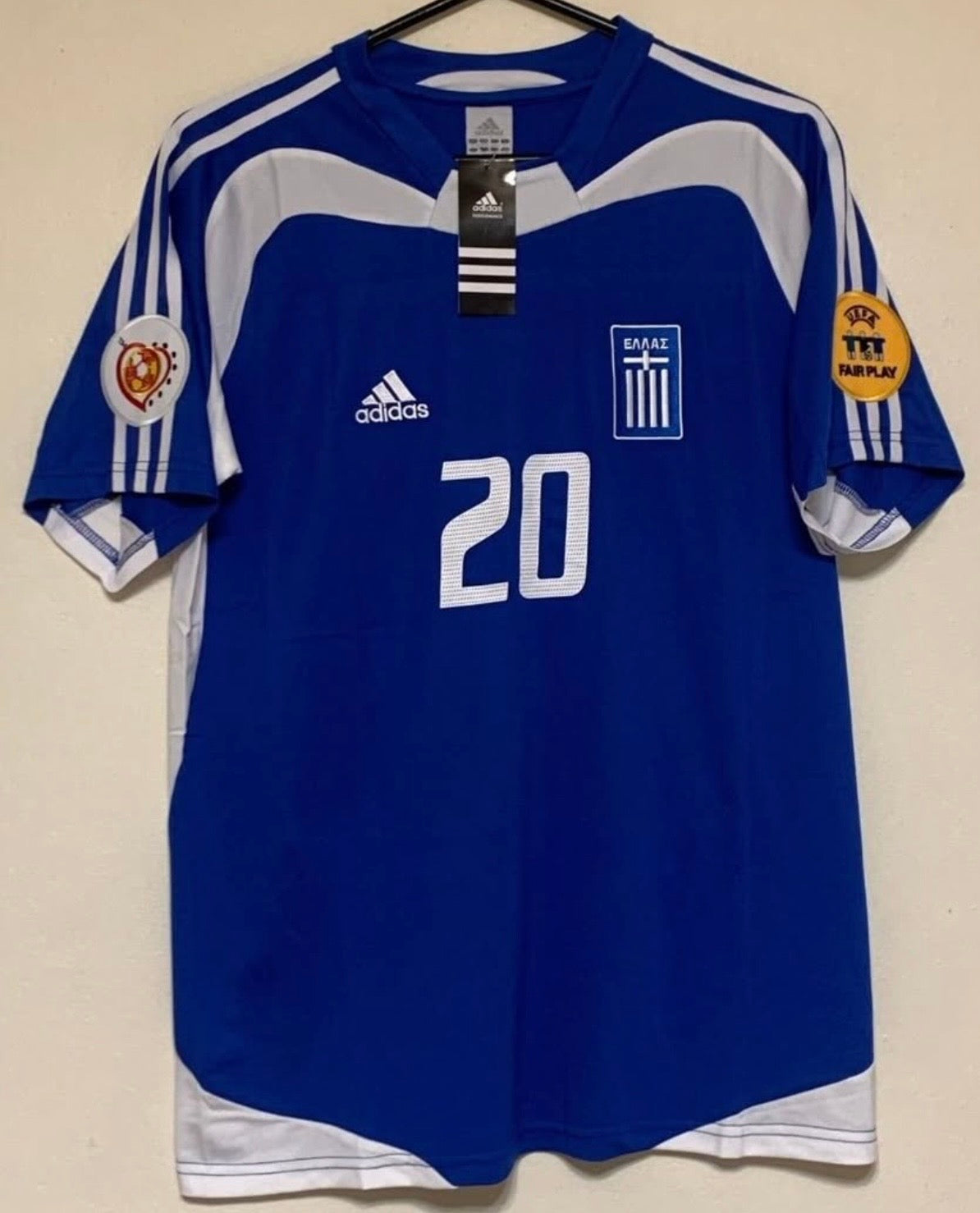 KARAGOUNIS 2004 EURO GREECE HOME JERSEY