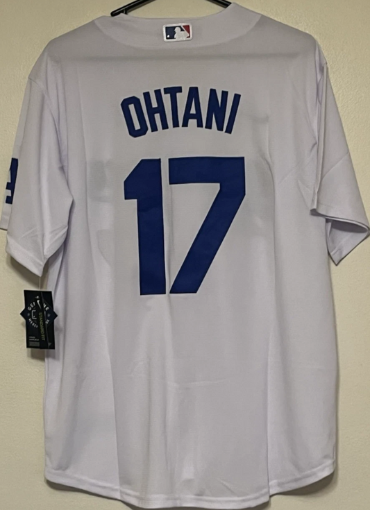 OHTANI LA DODGERS WHITE BASEBALL JERSEY