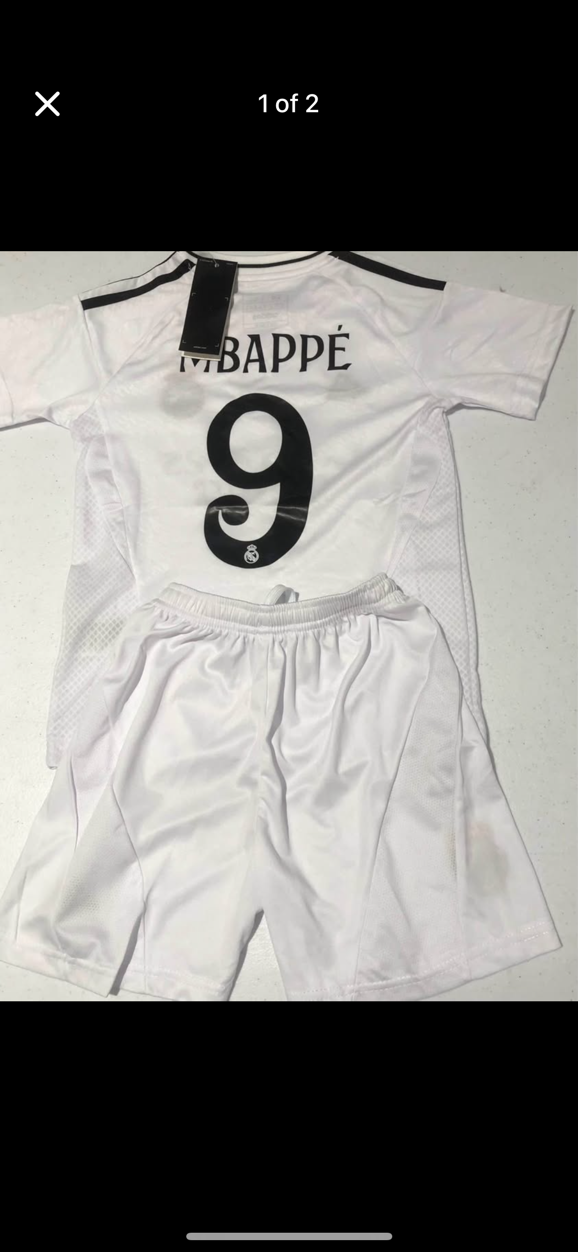 Mbappe Real Madrid Home 24/25 kids set