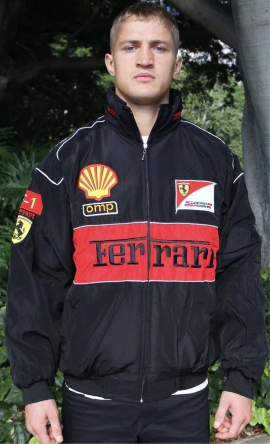 BLACK FERRARI WINTER RACING JACKET