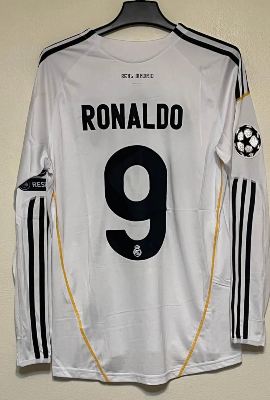 RONALDO NAZARIO REAL MADRID LONG SLEEVE JERSEY