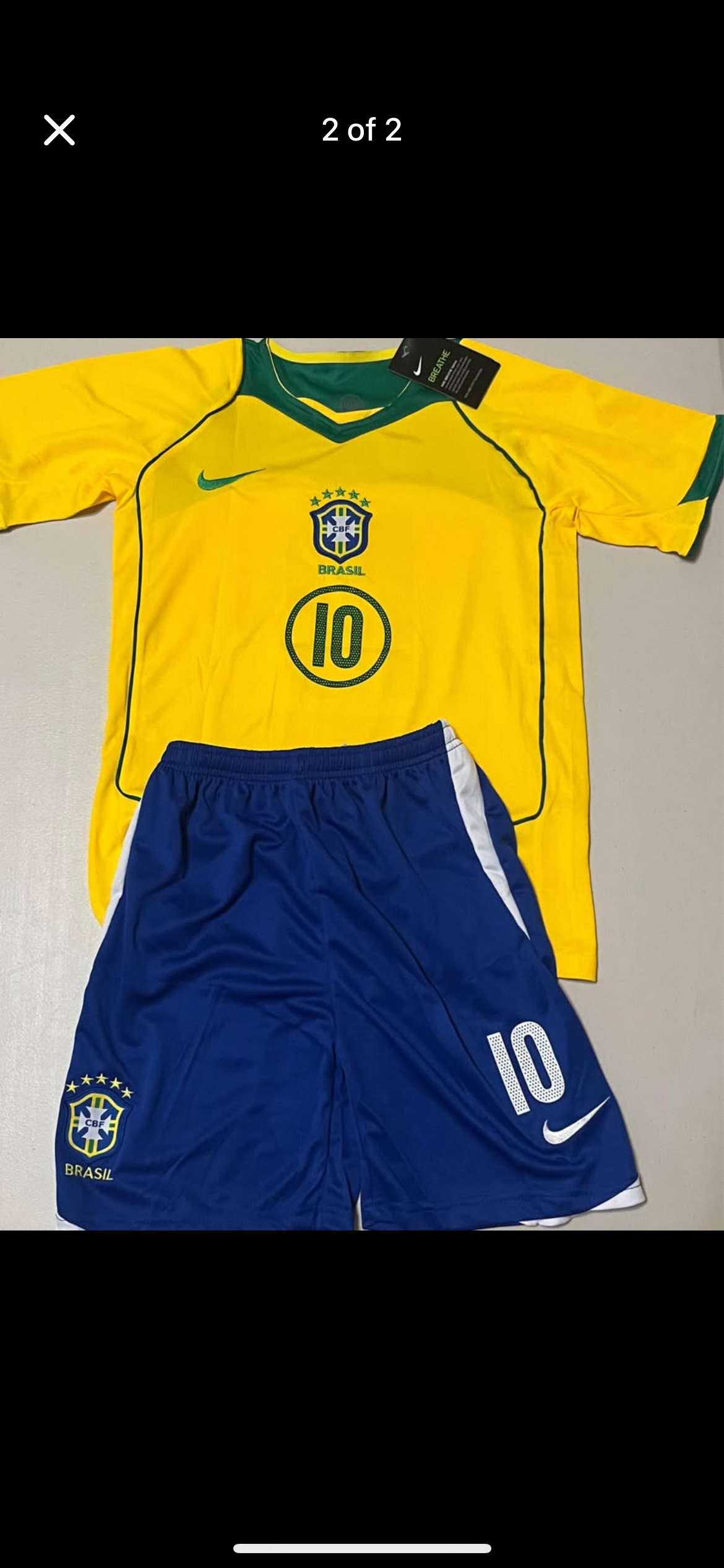 Ronaldinho Brazil retro 2004 kids set