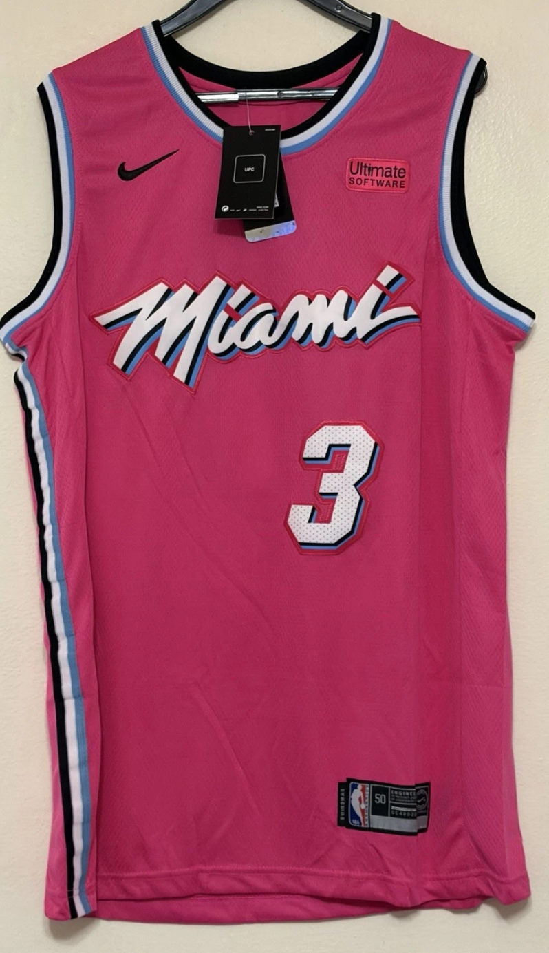 DWYANE WADE MIAMI PINK JERSEY