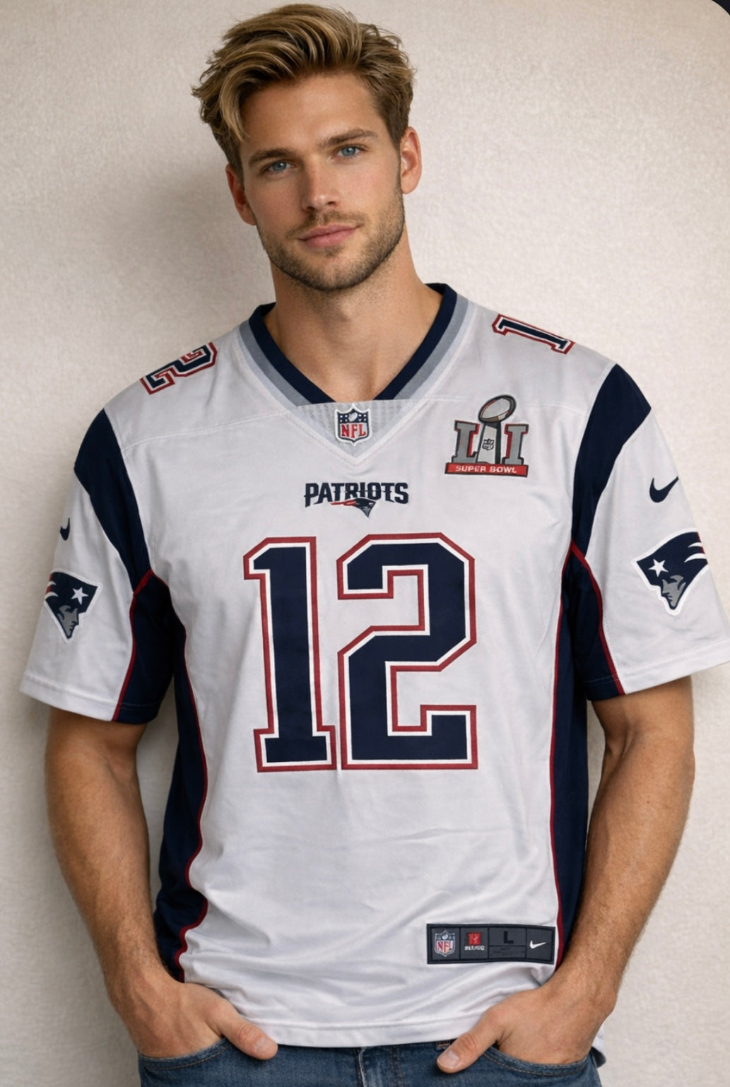 TOM BRADY PATRIOTS NFL SUPERBOWL JERSEY