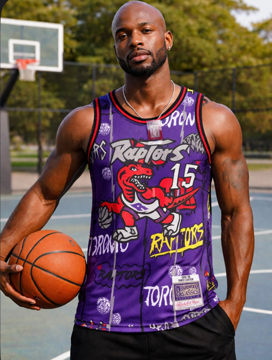 VINCE CARTOR RAPTORS GRAFFITI JERSEY