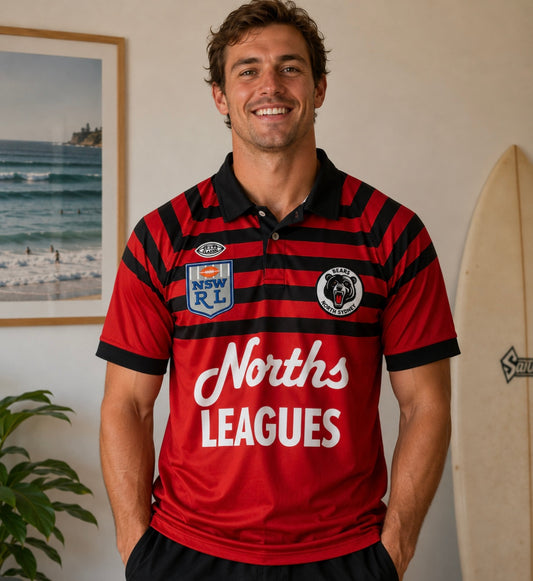 NORTHS SYDNEY BEARS 1991 POLYESTER RUGBY LEAGUE JERSEY