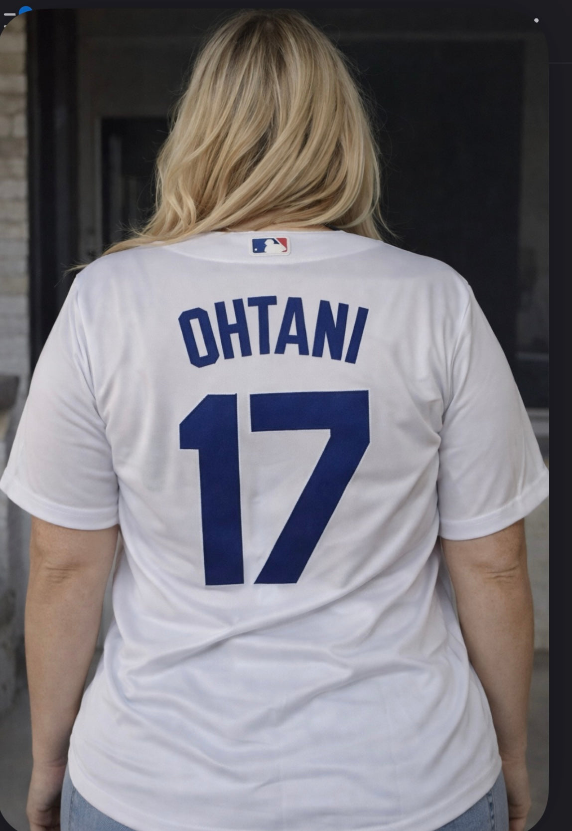 OHTANI LA DODGERS WHITE BASEBALL JERSEY