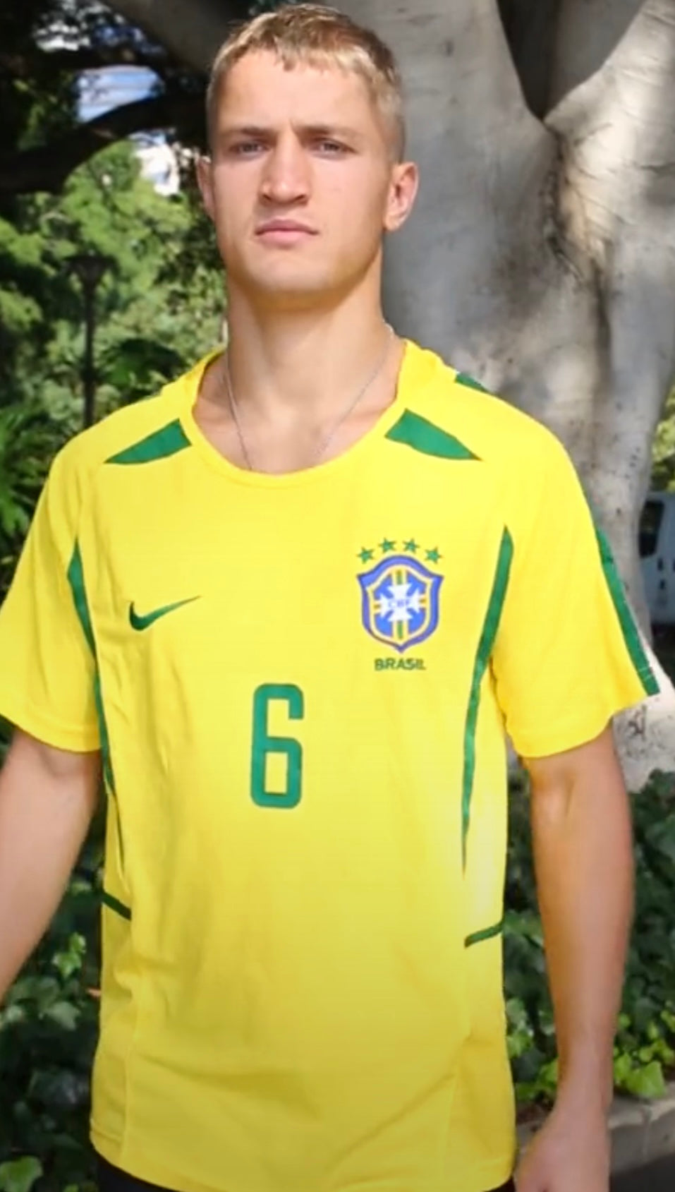 ROBERTO CARLOS 2002 BRAZIL JERSEY