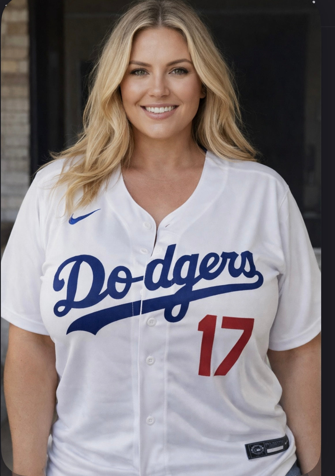 OHTANI LA DODGERS WHITE BASEBALL JERSEY