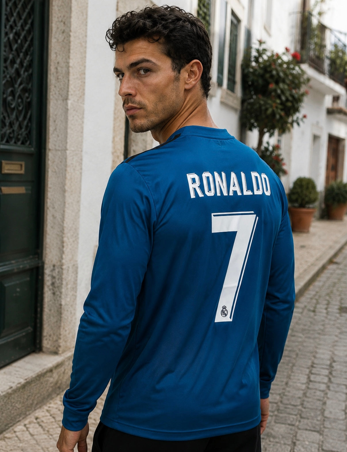 CRISTIANO RONALDO AQUA LONG SLEEVE REAL MADRID AWAY JERSEY