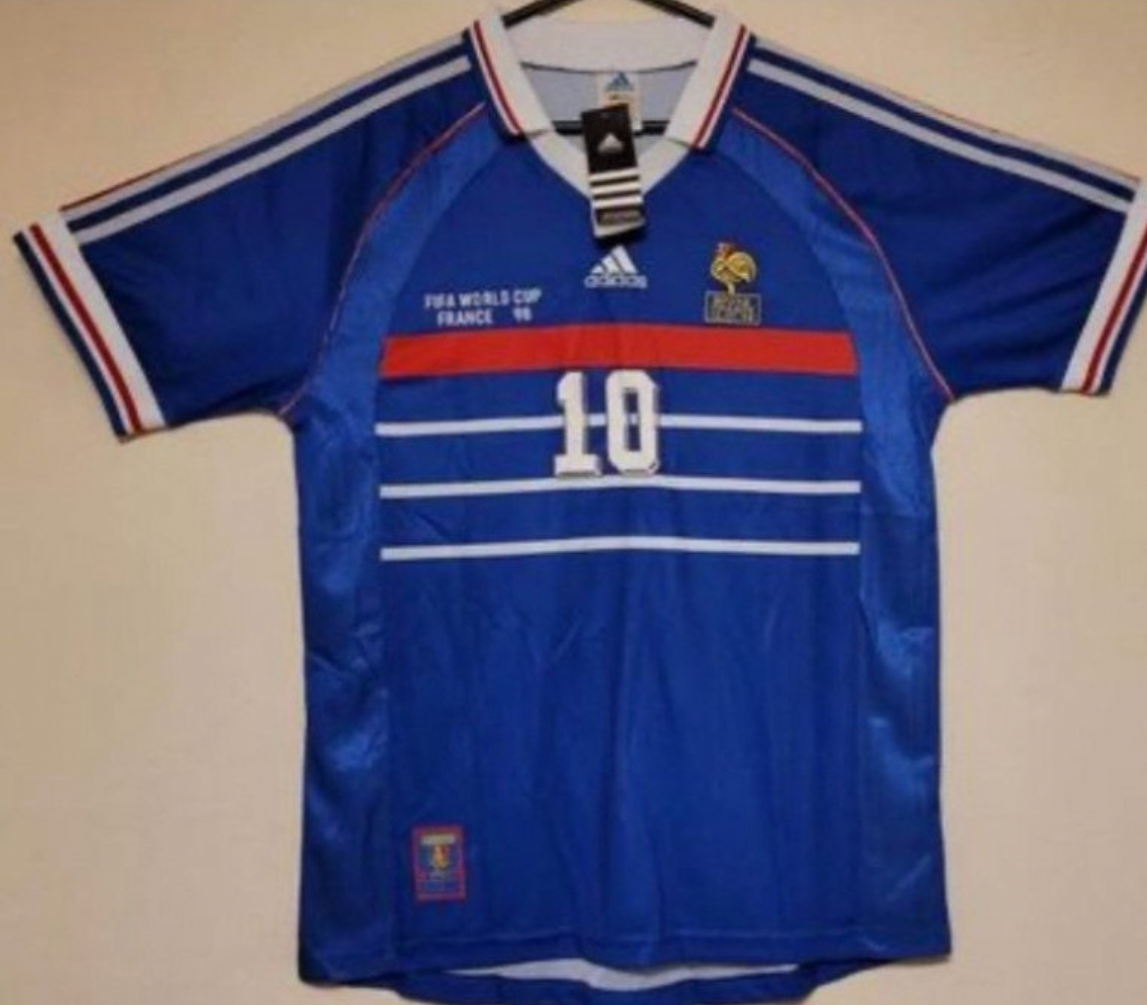 ZIDANE FRANCE 1998 WORLD CUP JERSEY
