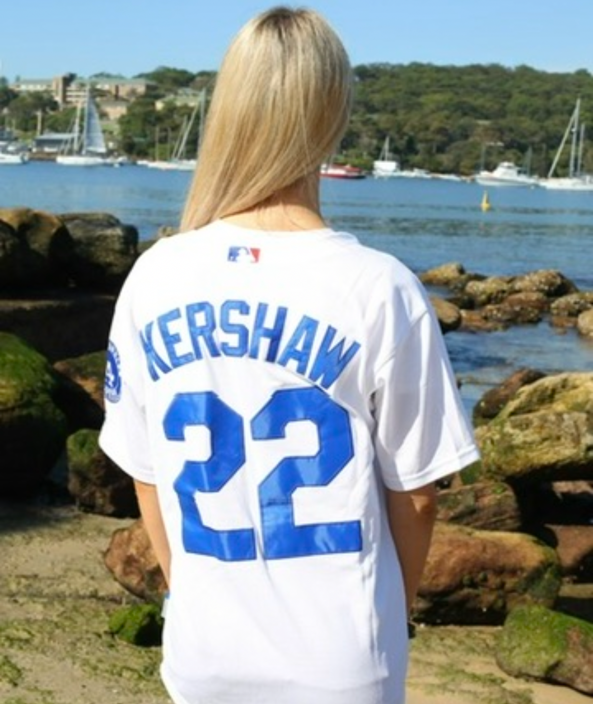 LOS ANGELES DODGERS KERSHAW 22 BASEBALL WHITE JERSEY