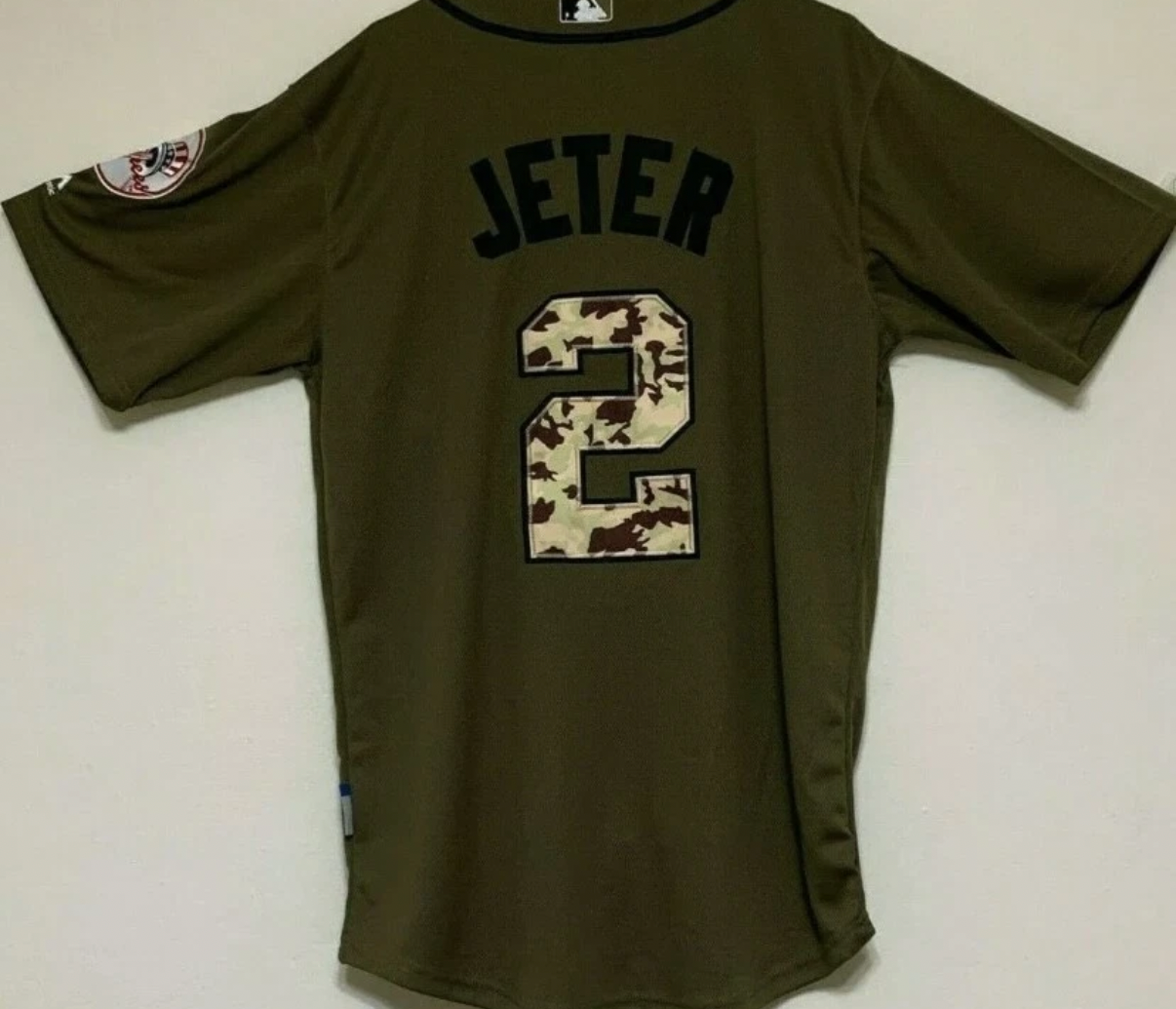 NEW YORK YANKEES JETER GREEN ADULT MLB BASEBALL JERSEY
