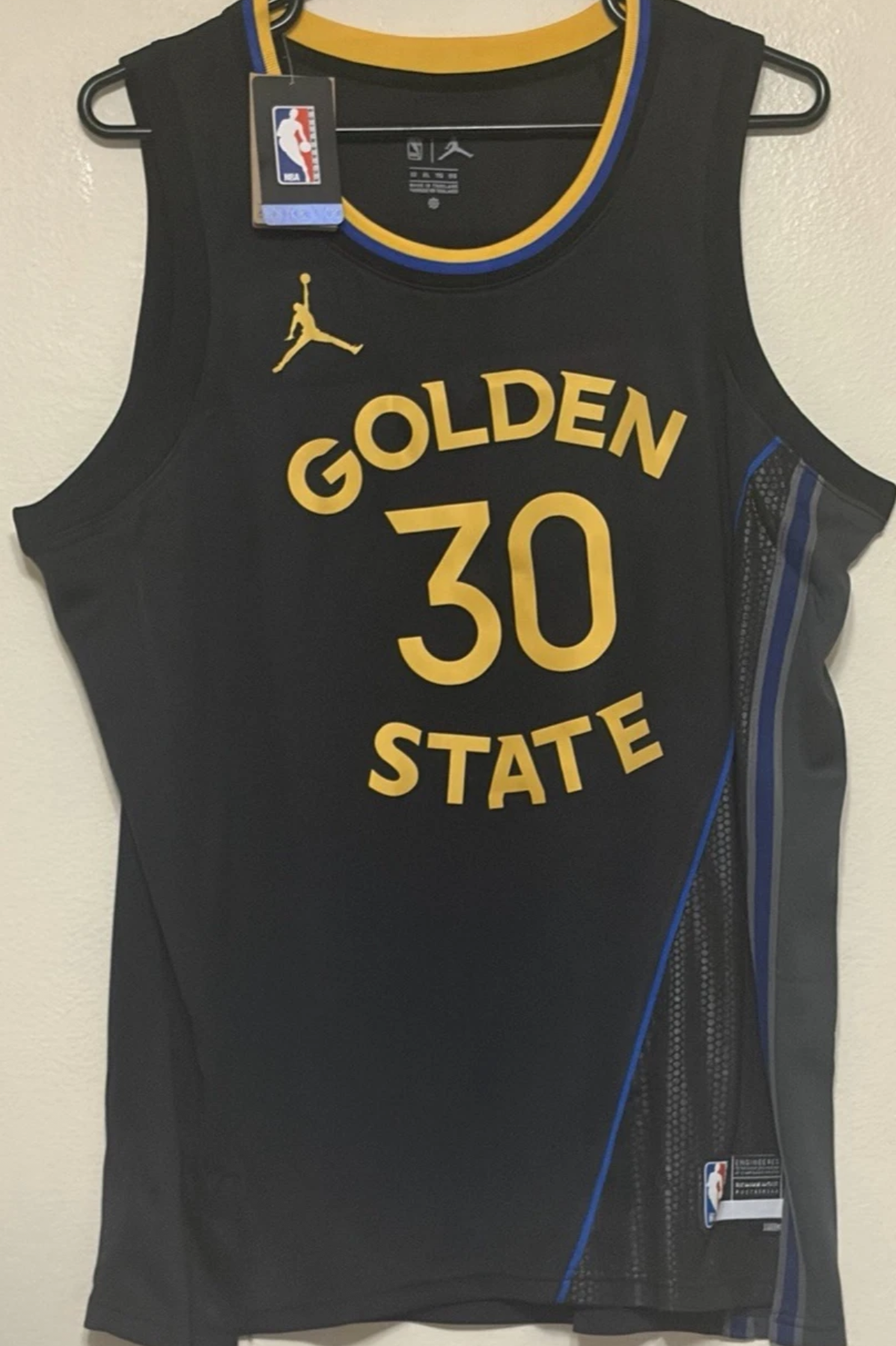 STEPH CURRY BLACK AWAY GOLDEN STATE WARRIORS JERSEY