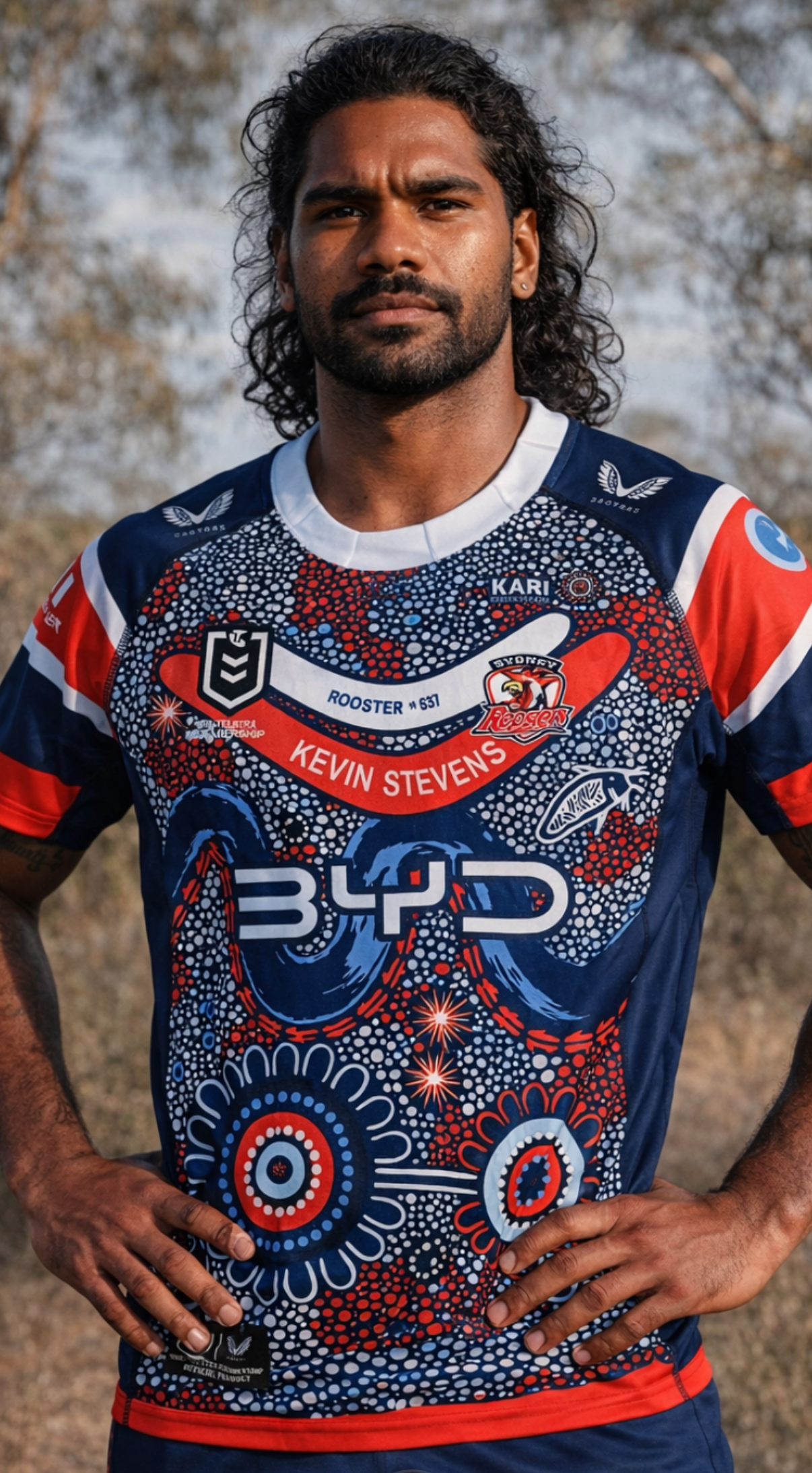 SYDNEY ROOSTERS NRL INDIGENOUS JERSEY