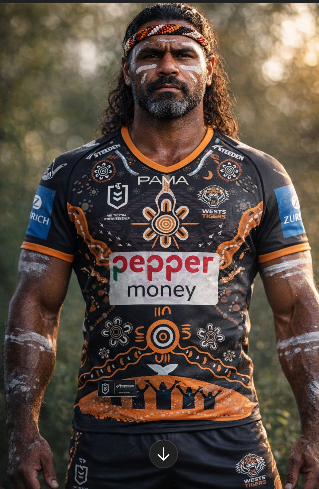 WEST TIGERS NRL INDIGENOUS JERSEY