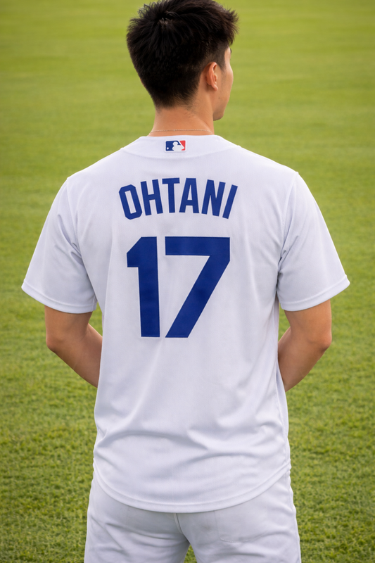 OHTANI LA DODGERS WHITE BASEBALL JERSEY