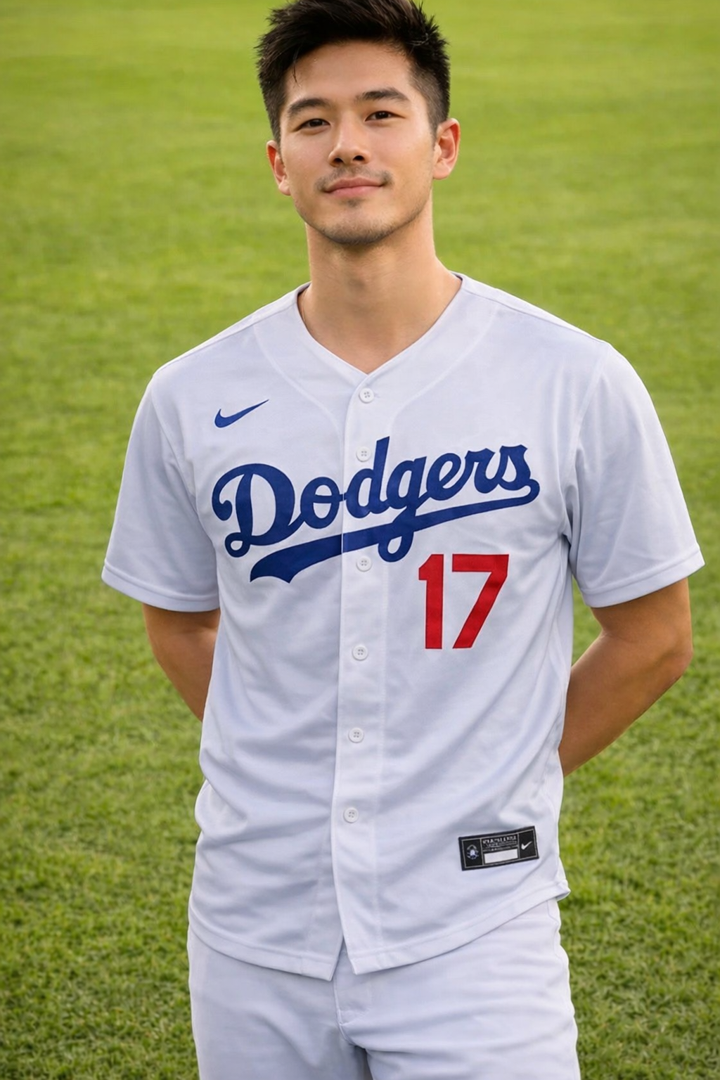 OHTANI LA DODGERS WHITE BASEBALL JERSEY