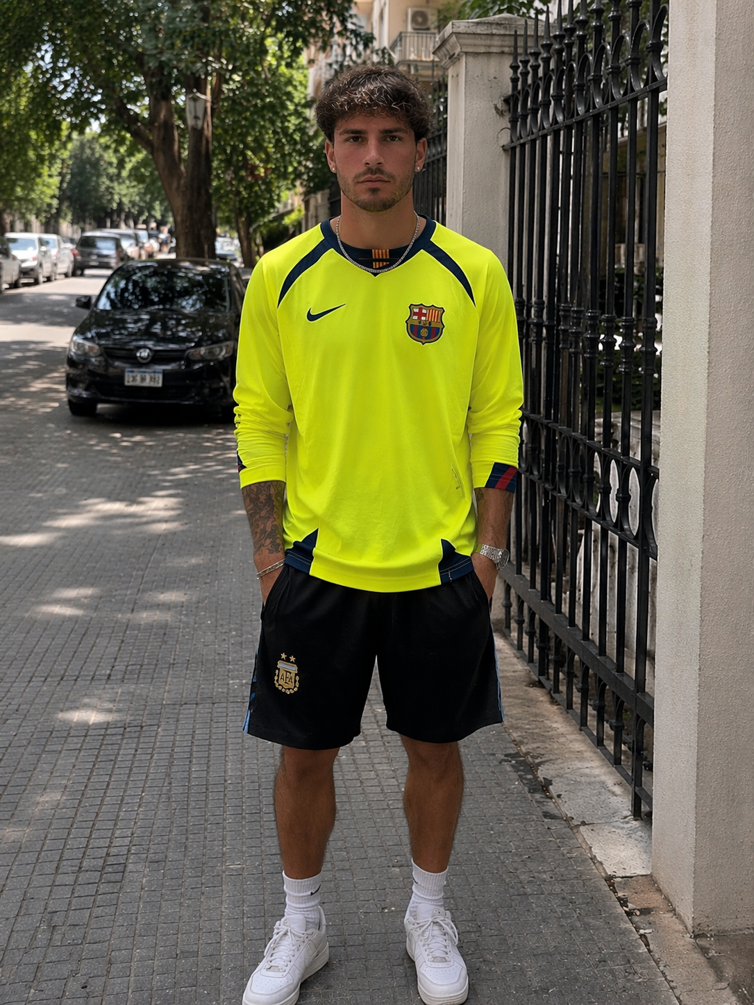 LIONEL MESSI BARCELONA FC LONG SLEEVE RETRO JERSEY