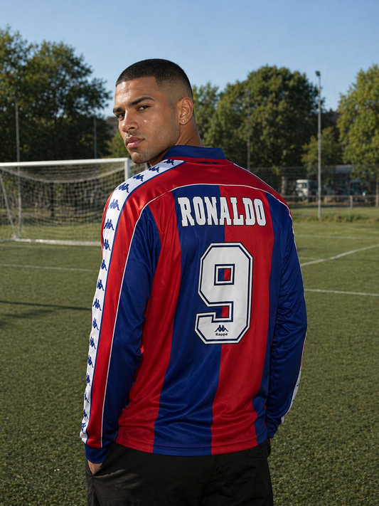 RONALDO NAZARIO LONG SLEEVE BARCELONA HOME JERSEY