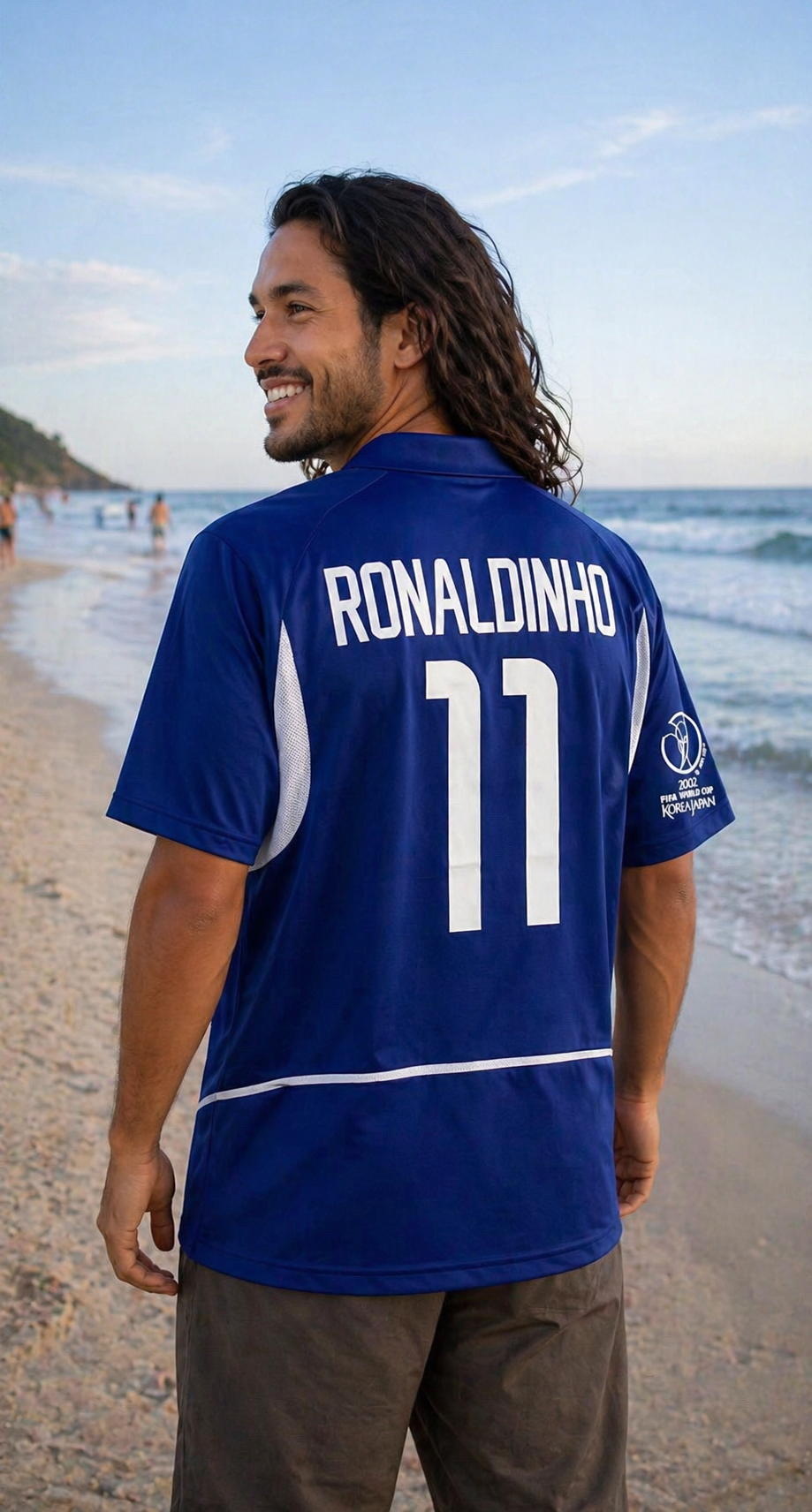 RONALDINHO BRAZIL 2002 WORLD CUP AWAY JERSEY