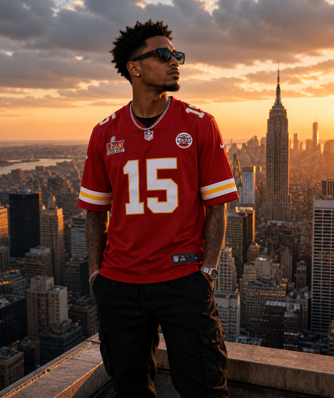 PATRICK MAHOMES CHIEFS SUPERBOWL JERSEY SIZES M-3XL RNGE