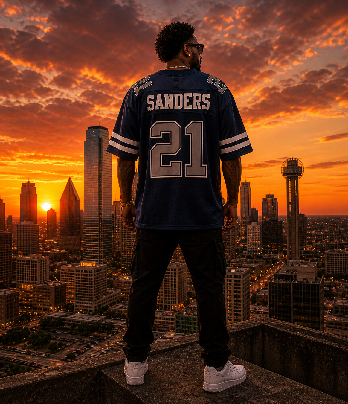 DEON SANDERS 1995 COWBOYS NFL RETRO JERSEY