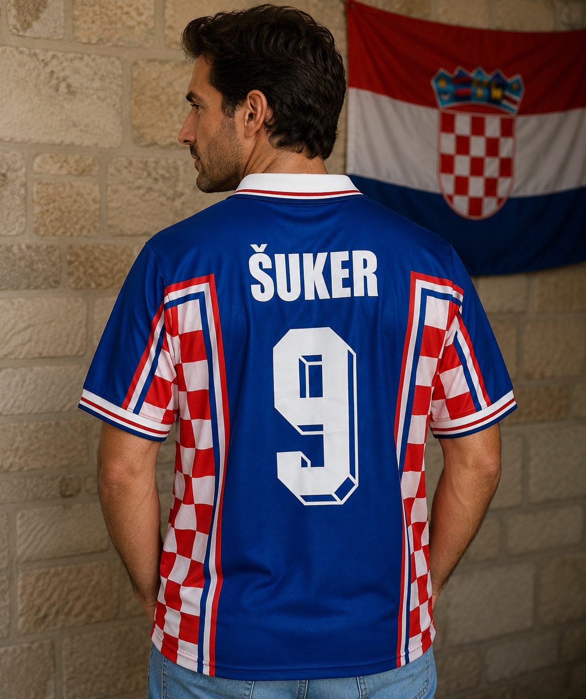 SUKER CROATIA 1998 WORLD CUP JERSEY
