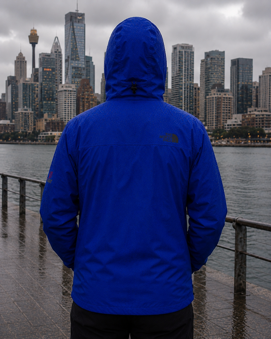 BLUE NORTH FACE WET WEATHER JACKET