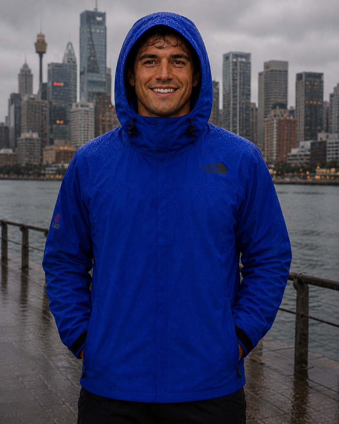 BLUE NORTH FACE WET WEATHER JACKET