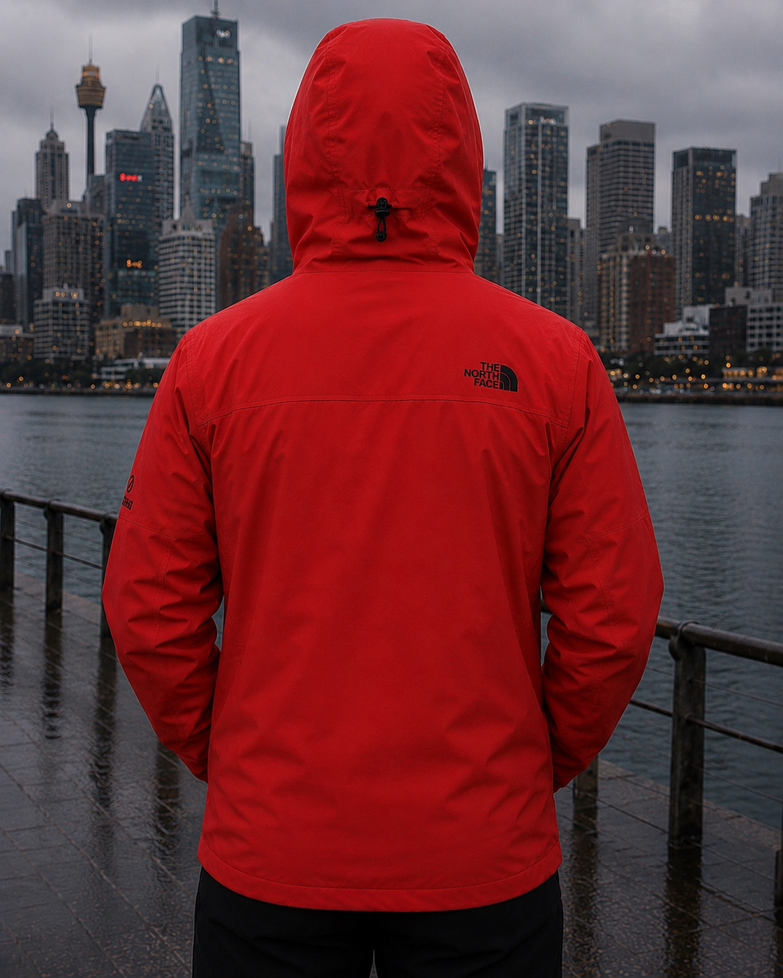 RED NORTH FACE WET WEATHER JACKET