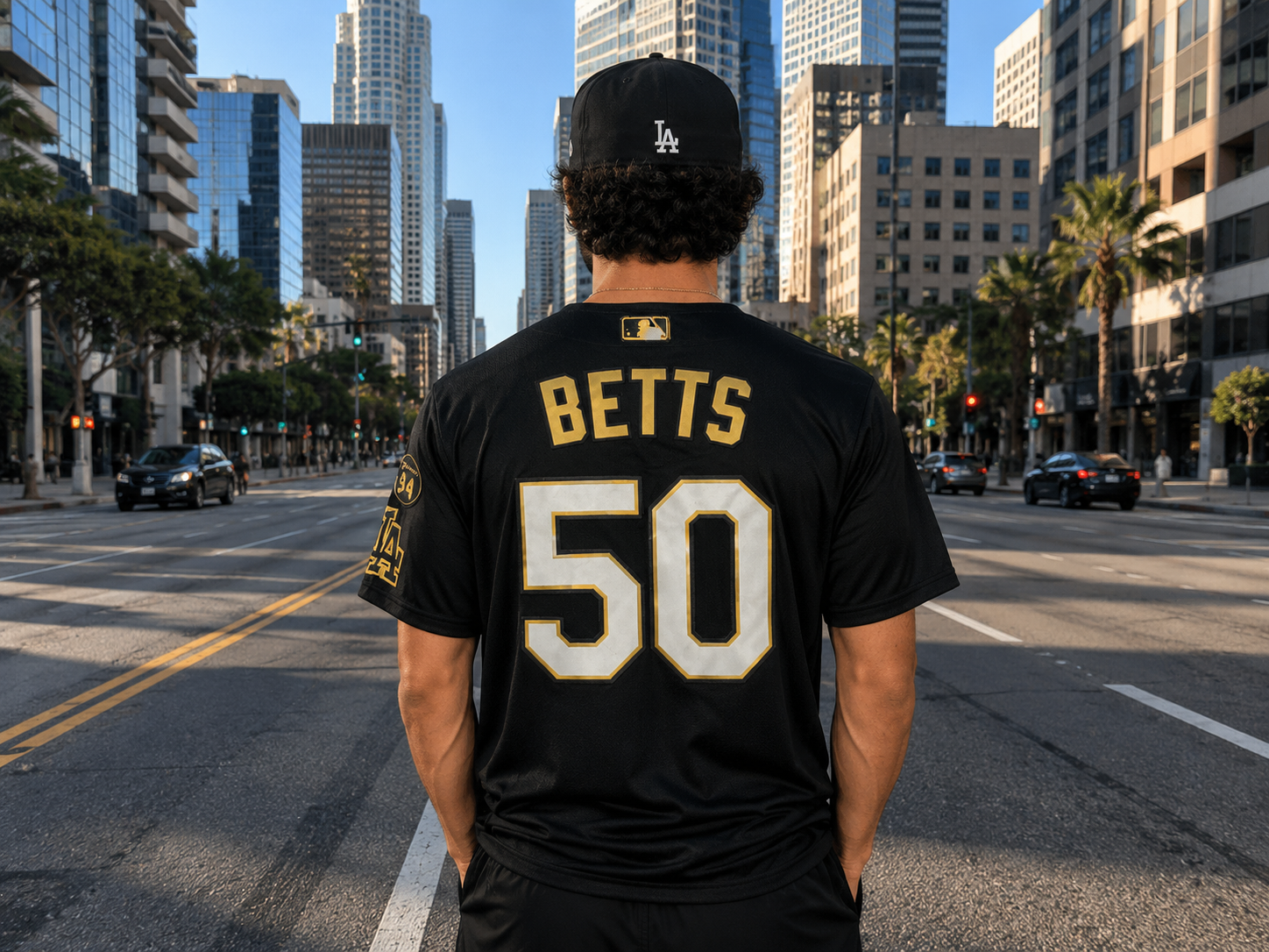 BETTS LA DODGERS 2024 BLACK JERSEY