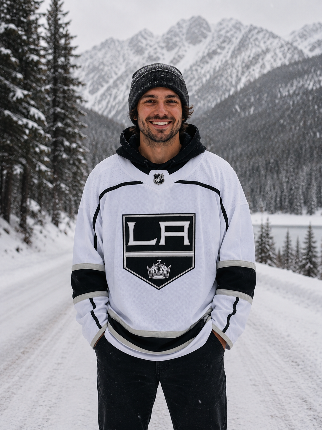LA KINGS WHITE NHL JERSEY