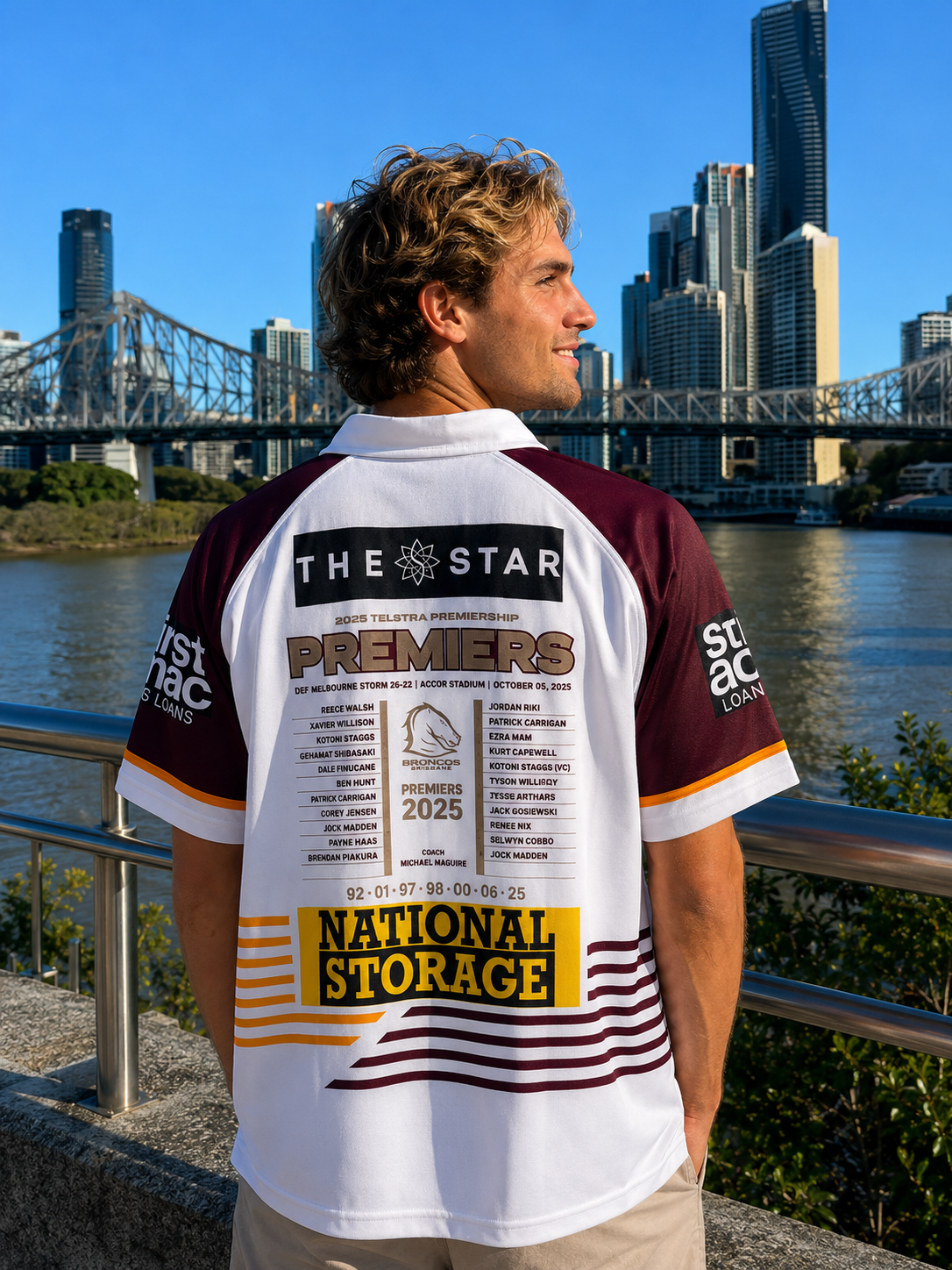 BRISBANE BRONCOS 2025 PREMIERSHIP JERSEY SPECIAL EDITION