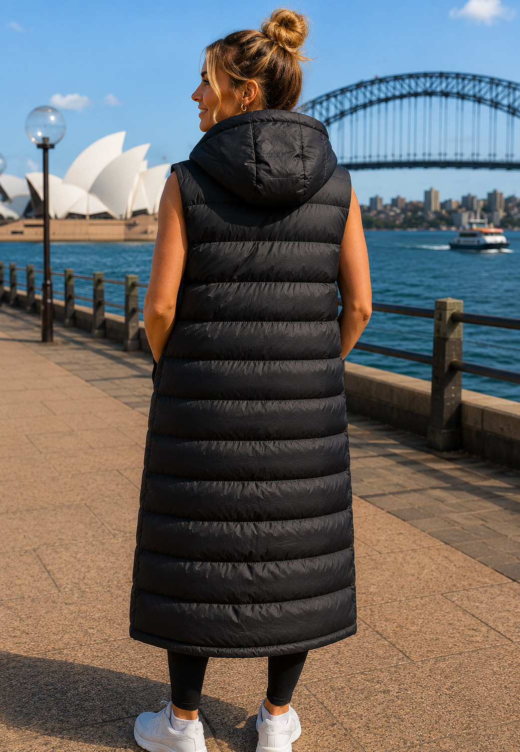 WOMENS NIKE SLEEVELESS LONG JACKET HOODIE
