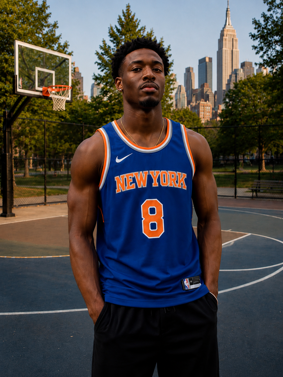 ANUNOBY NEW YORK KNICKS 2025/2026 NBA CHAMPIONSHIPS JERSEY