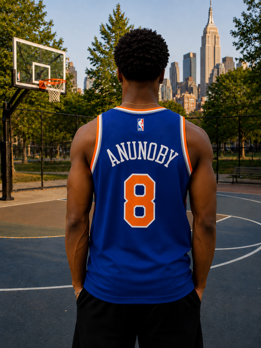 ANUNOBY NEW YORK KNICKS 2025/2026 NBA CHAMPIONSHIPS JERSEY