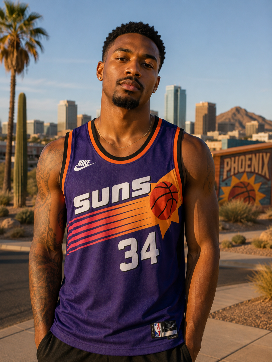 CHARLES BARKLEY PHOENIX SUN RETRO JERSEY