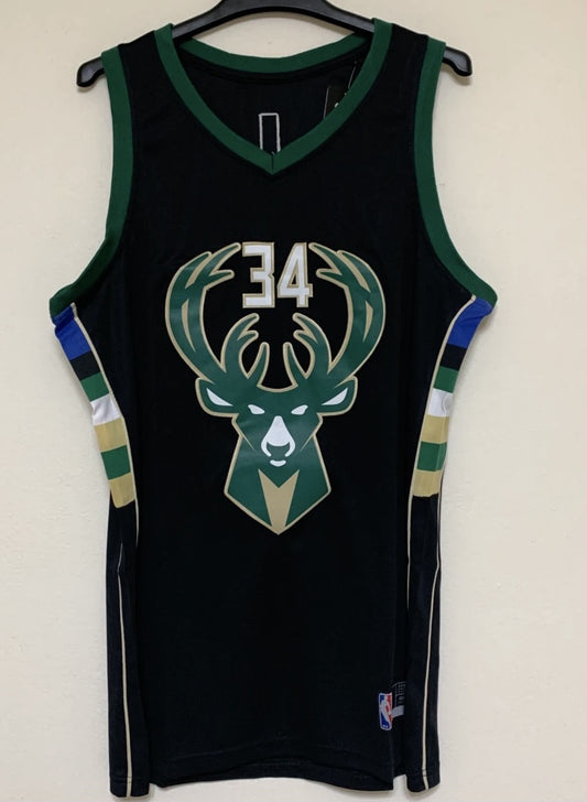ANTETOKOUNMPO 34 BLACK ADULT JERSEY