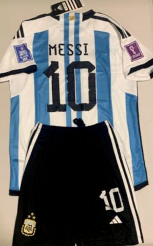 MESSI ARGENTINA WORLD CUP 22 KIDS SET