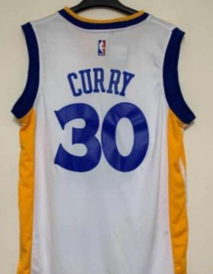 CURRY 30 GOLDEN STARE WARRIORS WHITE JERSEY