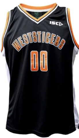 WEST TIGERS NRL BASKETBALL OFFICIAL MENS SINGLET