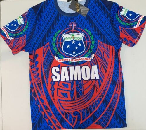 SAMOA BLUE & RED SHIRT