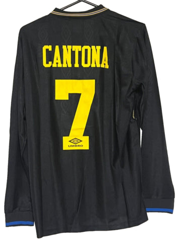 CANTONA MAN U BLACK LONG SLEEVE AWAY JERSEY
