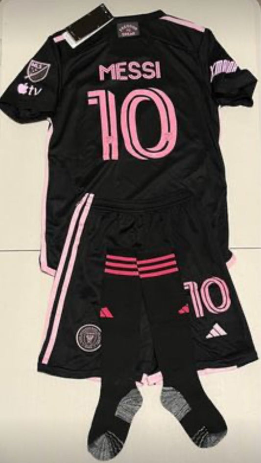 MESSI INTER MIAMI FOOTBALL BLACK KIDS SET WITH SOCKS
